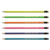 Ołówek zwykły z gumką "HB"elastyczny TOMA Stick TO-002 mix kolorów