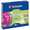 Płyta/Dysk CD-RW 700MB VERBATIM kolor (slim)  43167
