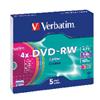 Płyta/Dysk DVD-RW 4,7GB Verbatim jewel case 5szt (43285)