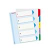 Przekładki kartonowe białe Mylar A4 Maxi / 1-5 numeryczne (kolorowe wypustki) ESSELTE 100207