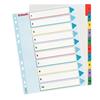 Przekładki kartonowe białe Mylar A4 Maxi / 1-10 numeryczne (kolorowe wypustki) ESSELTE 100208 #