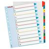 Przekładki kartonowe białe Mylar A4 Maxi / 1-12 numeryczne (kolorowe wypustki) ESSELTE 100209 #