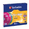 Płyta/Dysk DVD+RW  4,7GB Verbatim  kolor slim 43297